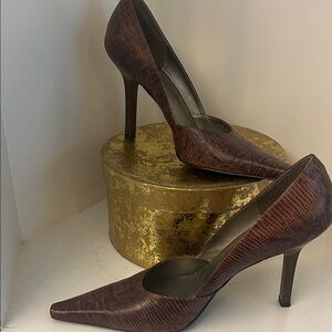 BCBGirls Textured Brown Heels